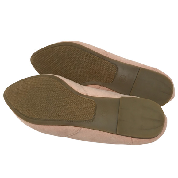 No Parking Women's Taylan Ballet Flats 8 Suede Leatherette Pointy Toe Slip On - Picture 3 of 5